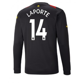 Herren Fußballbekleidung Manchester City Aymeric Laporte #14 Auswärtstrikot 2022-23 Langarm